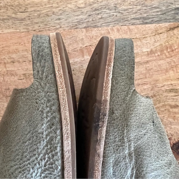 Kork Ease Tutsi Sandals Womens Olive Green Leather Slip On Slides Cork Shoe 8M - Picture 7 of 14